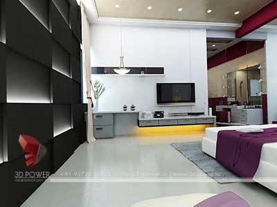 bedroom interior 3d design render
